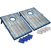 Blue Wave Blue Wave BG5036 LED Cornhole Set with Target Boards & 8 Bean Toss Bags - Blue & White BG5036